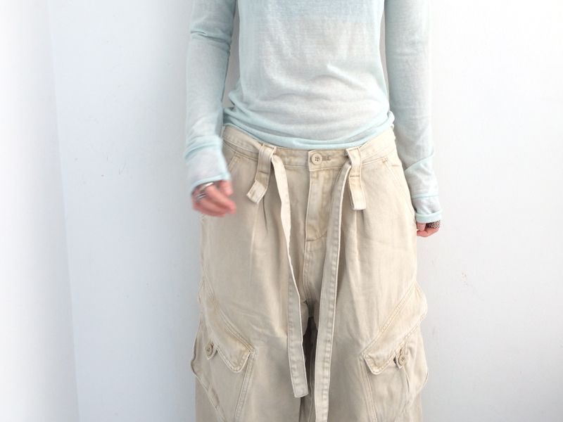 Pocket cargo strap pants