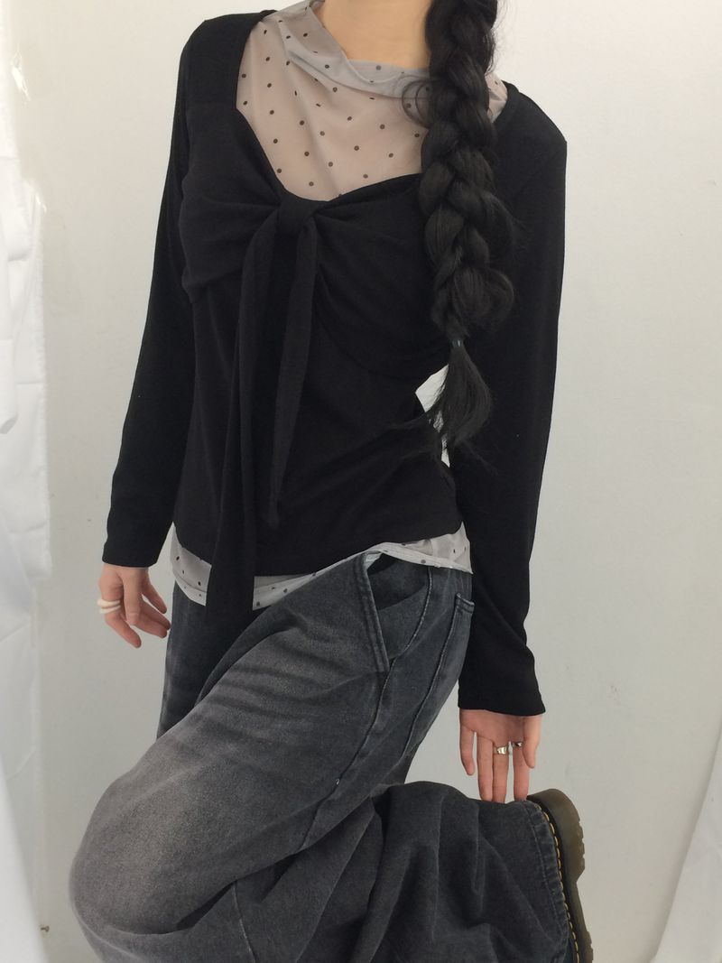 drape ribbon top