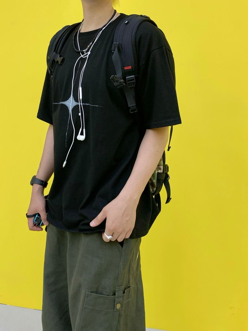 Patched Cotton American Carge Pants 2C
