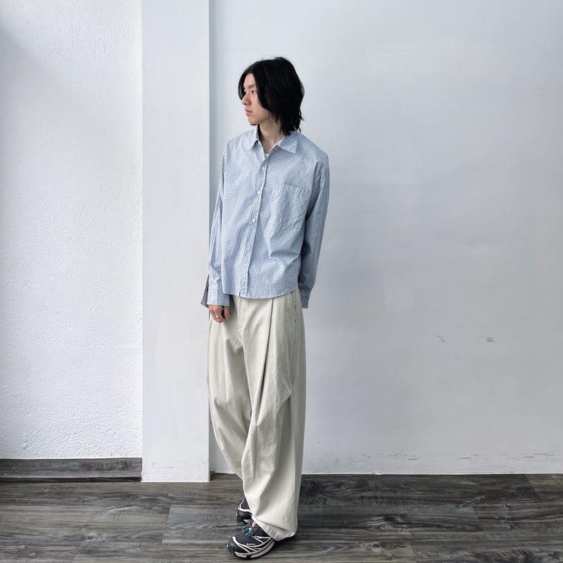 Cropped Check Shirt