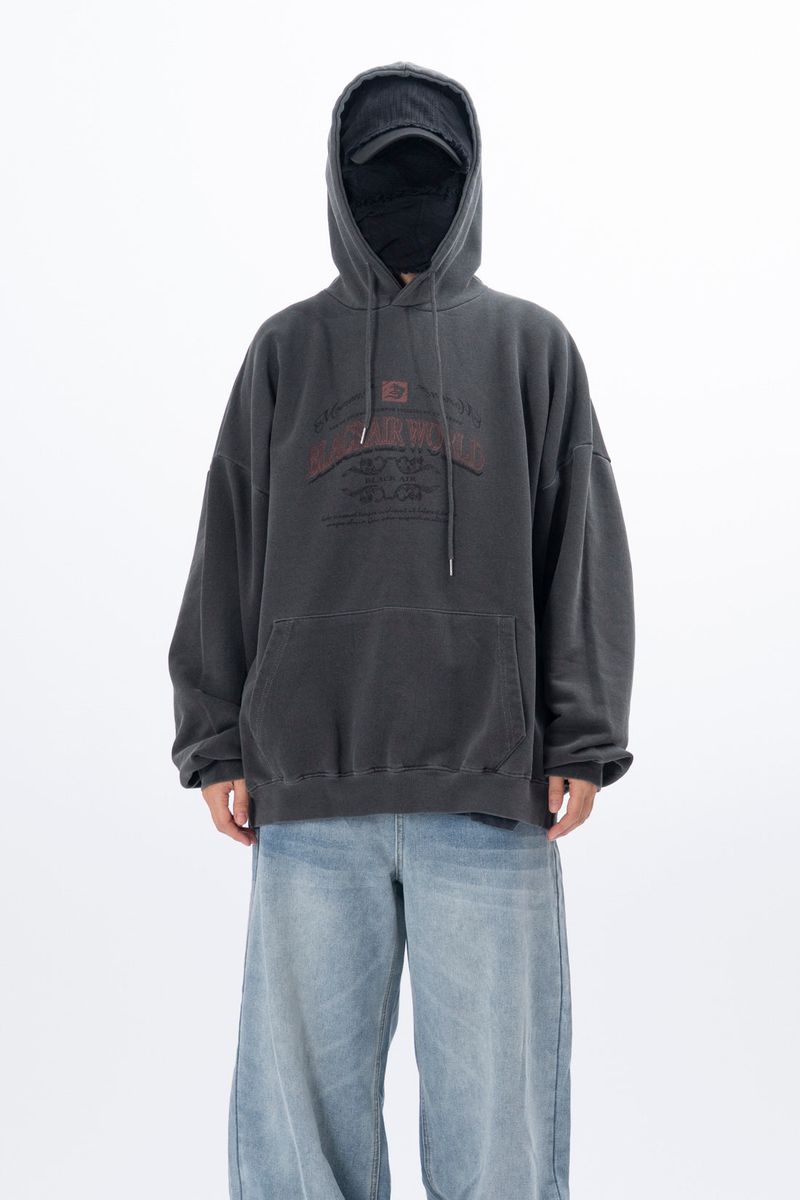OAN（オアン）の「Moment Black World Pigment Hood（Tops）」