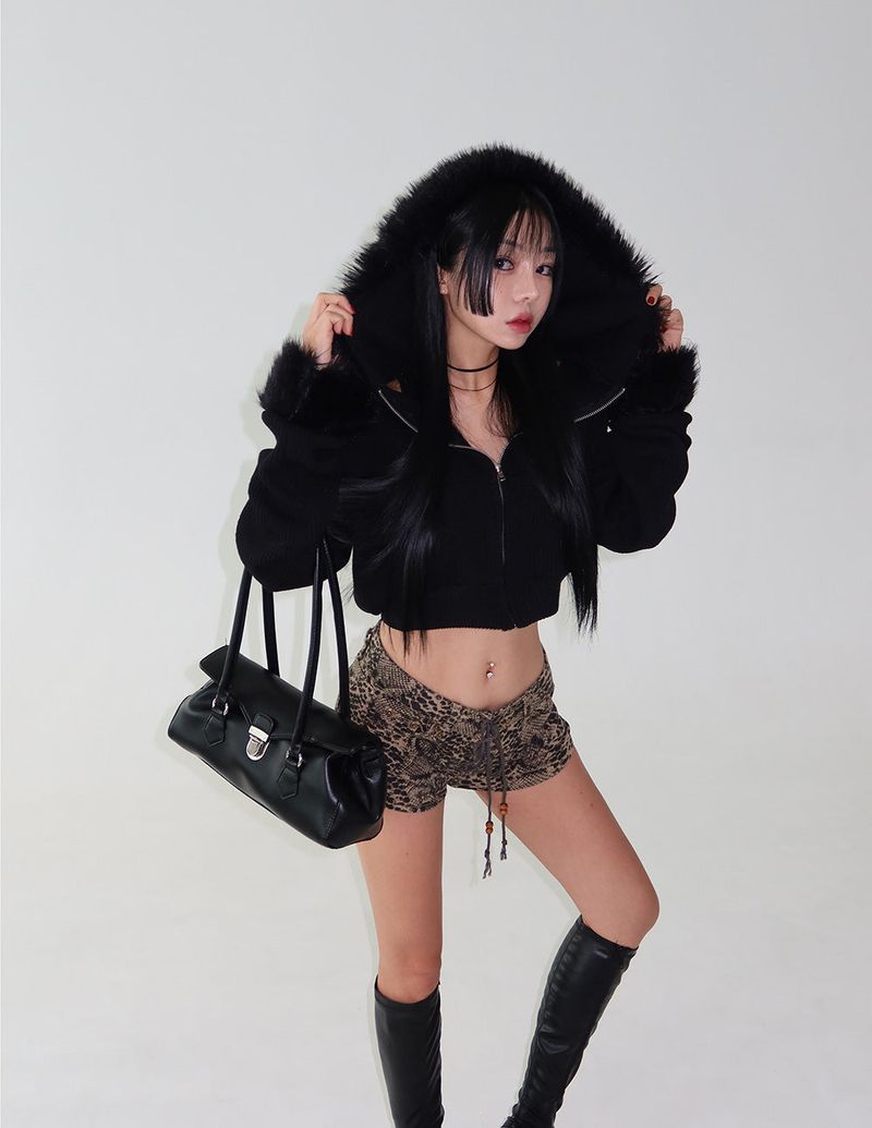 Snake Skin Micro Shorts