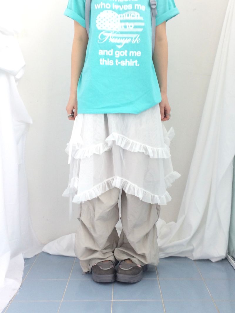 エアリー シフォン レイヤード スカート