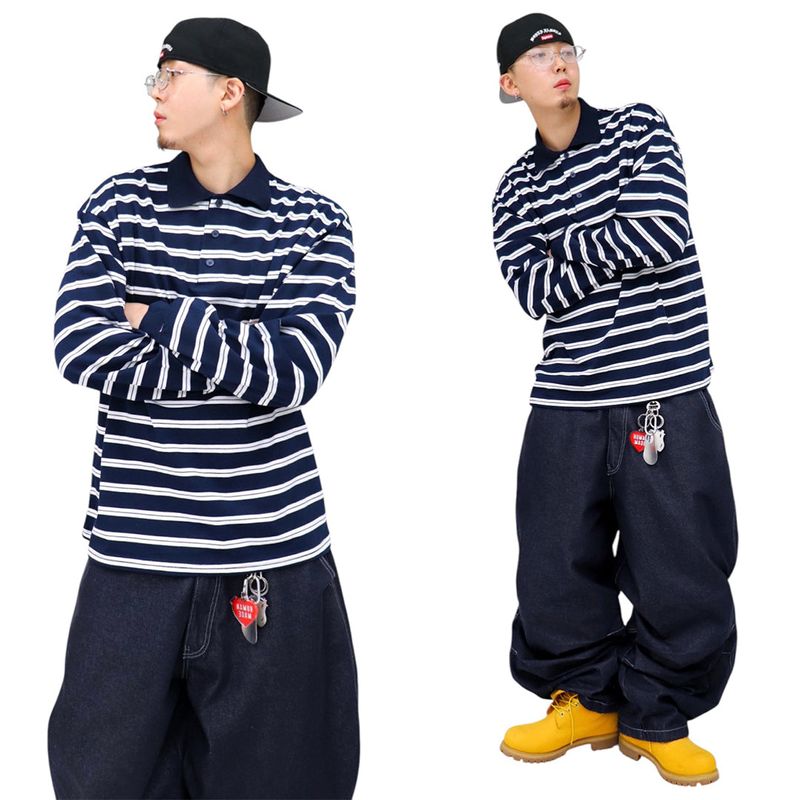 Oversized Vintage Collar Long Sleeve Tee