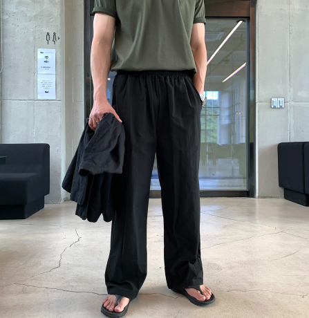 LOOKPLE（ルックプル）の「ワンダーアントサマーコットンリネンバンディングワイドパンツ（パンツ）」