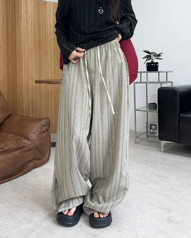 SATIIIZ（サティーズ）の「Pierre Striped Banding Slacks（Pants）」