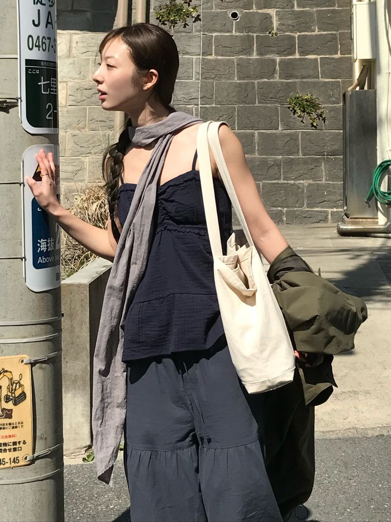 HASTA（ハスタ）の「Shirring Cotton Pants (Navy)（Pants）」