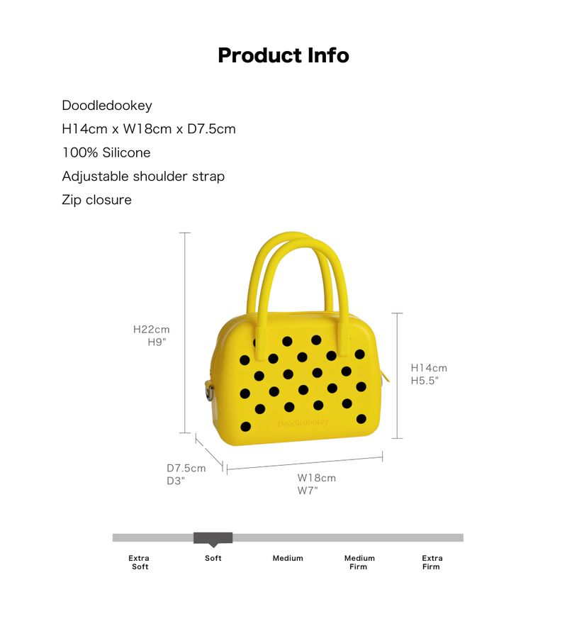 Silicone Polka Dot Bag Yellow