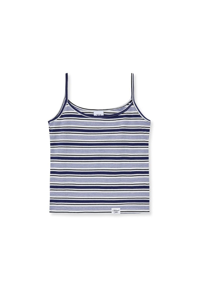 stripe sleeveless (blue)