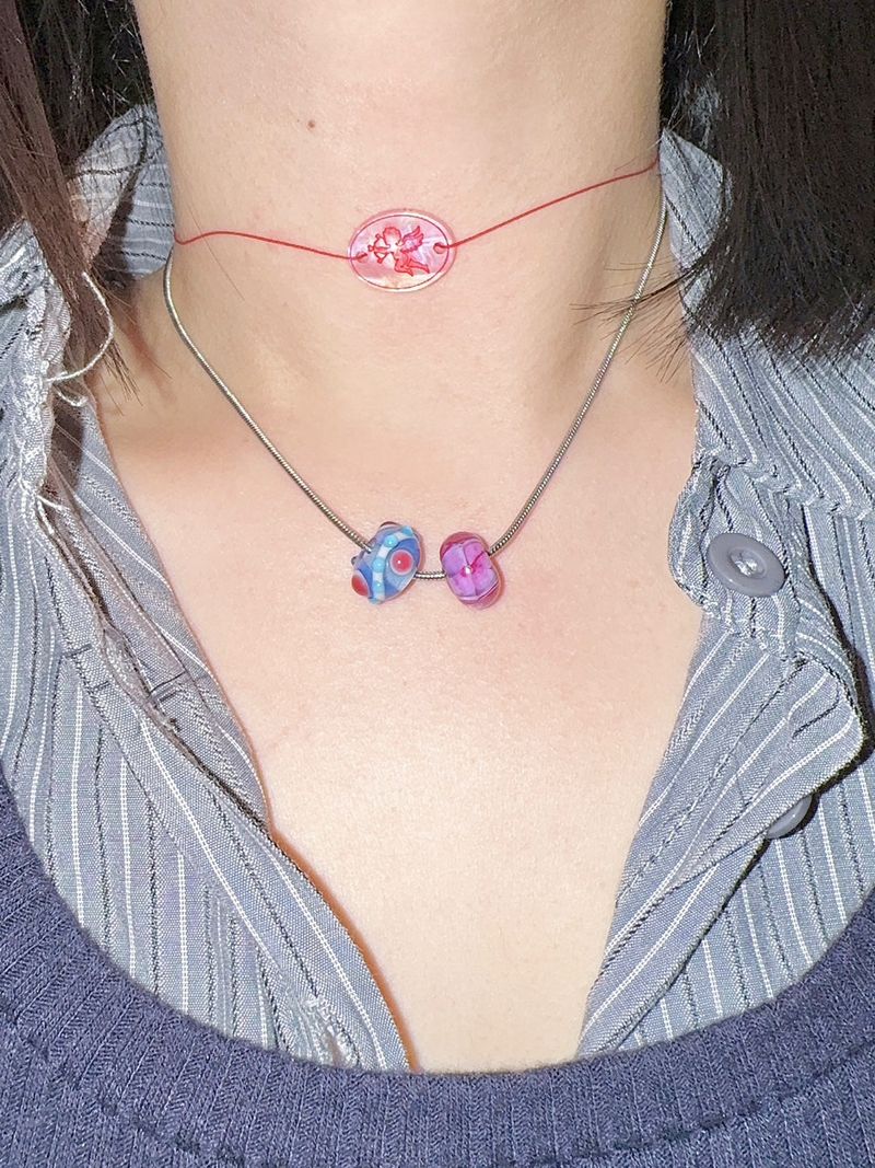 Kawai button necklace (2color)