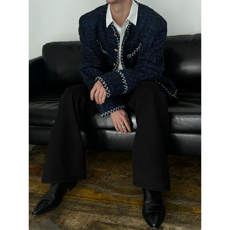 [S/S] Navy twist tweed jacket