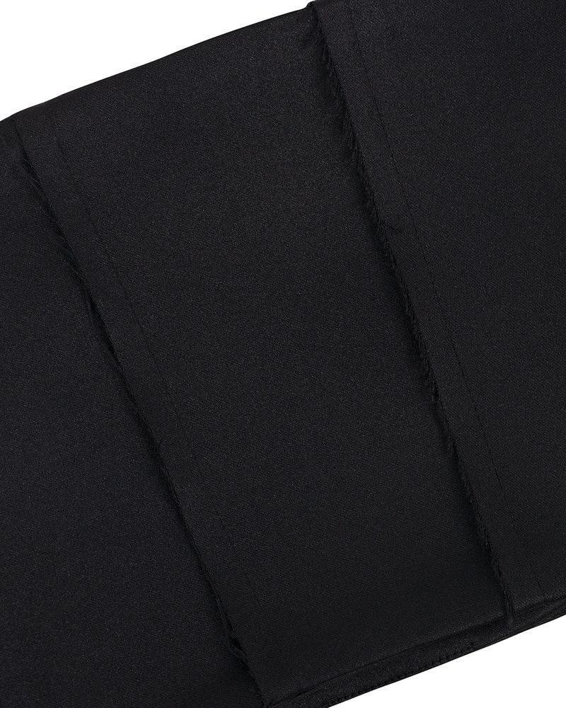 Raw Edge Button Tube Top _ Black
