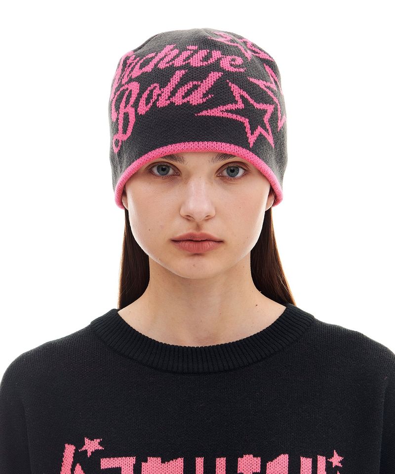 ARCHIVE BOLD（アーカイブボールド）の「AB STAR BEANIE (CHARCOAL)（Hats）」