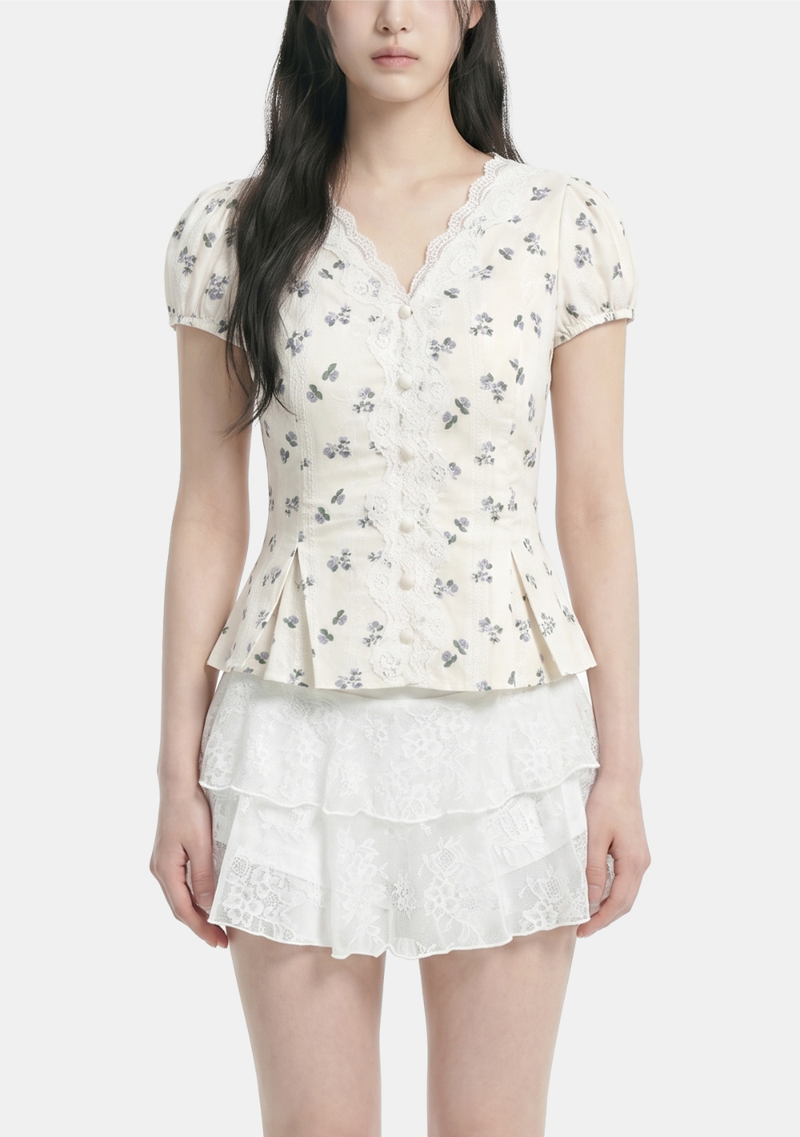 Elina Floral Lace Blouse