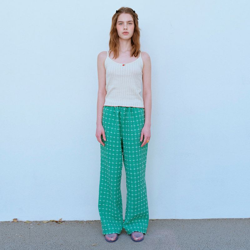 FUN FROM FUN(ファンフロムファン)の「 JACQUARD BANDING PANTS, GREEN(Pants)」