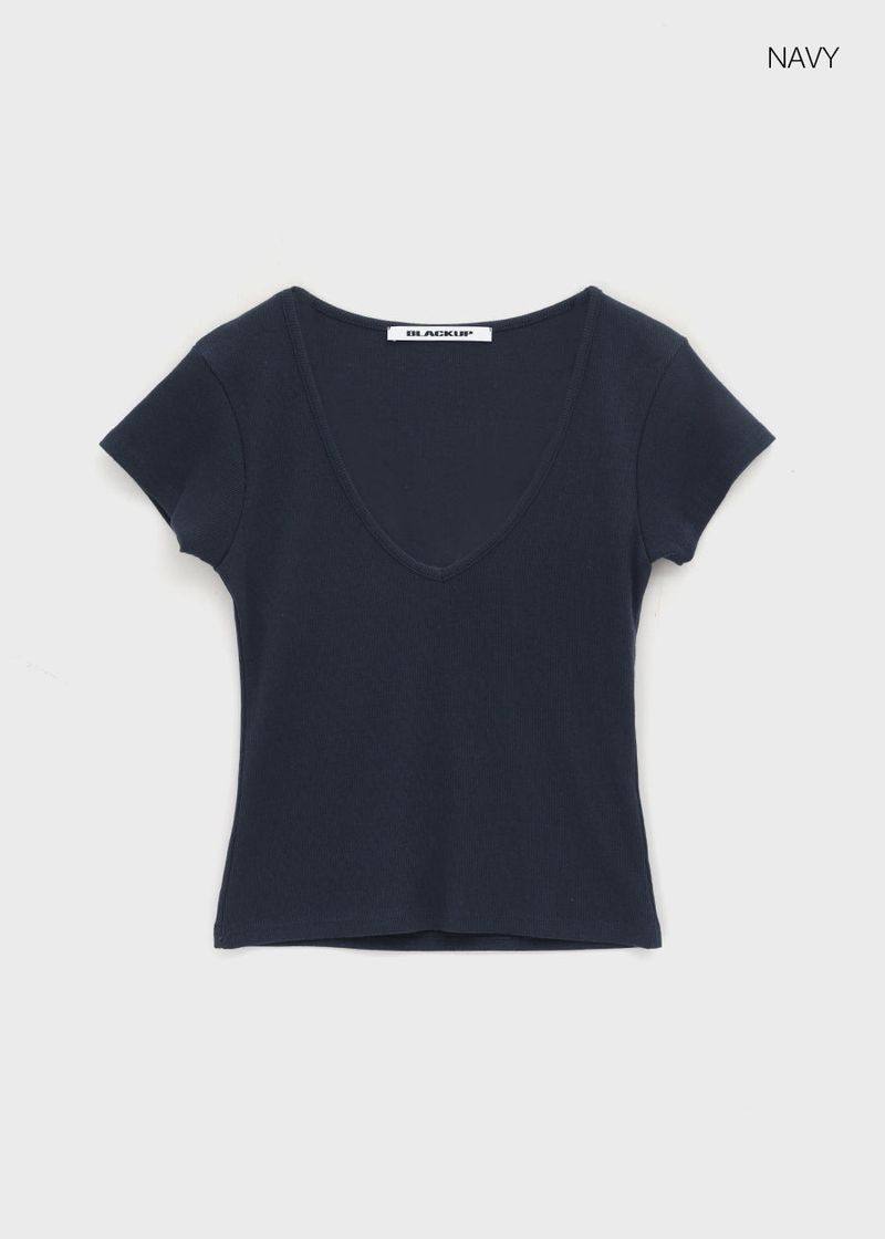 [MADE] Dutsbi Deep V-Neck Short Sleeve Top