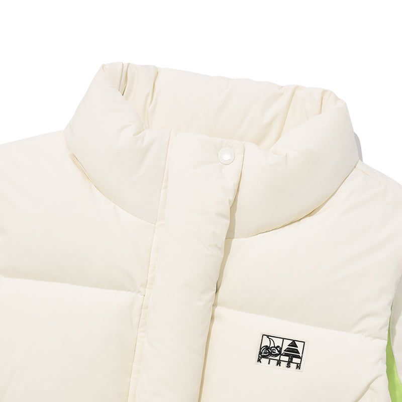 CHERRY CROP STRING DOWN VEST [IVORY]
