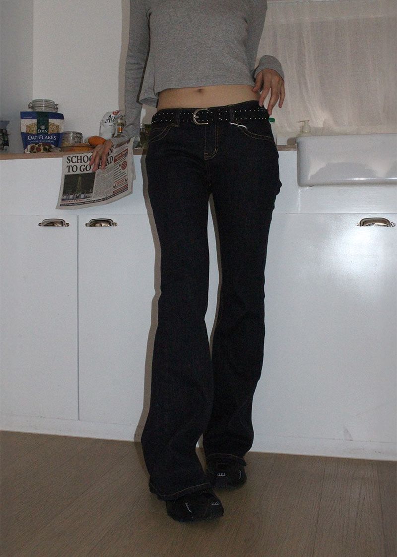 DEEP SLIM BOOTS CUT DENIM