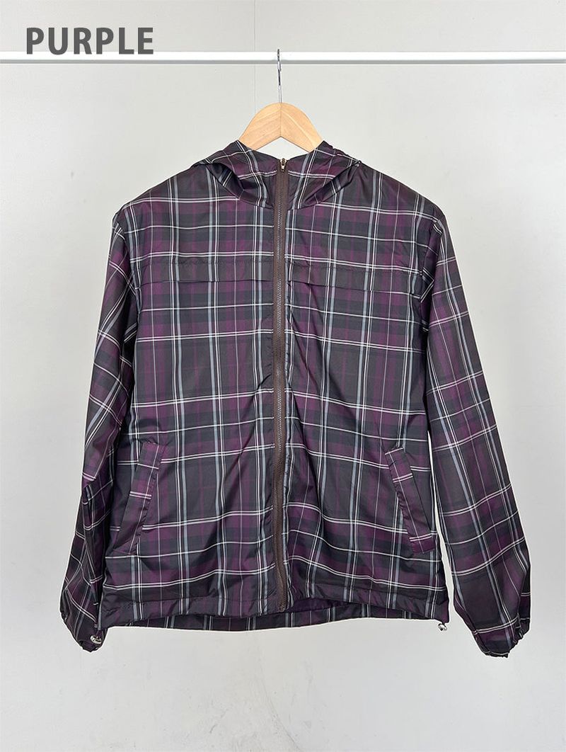CHECK HOOD WIND JUMPER (3C)