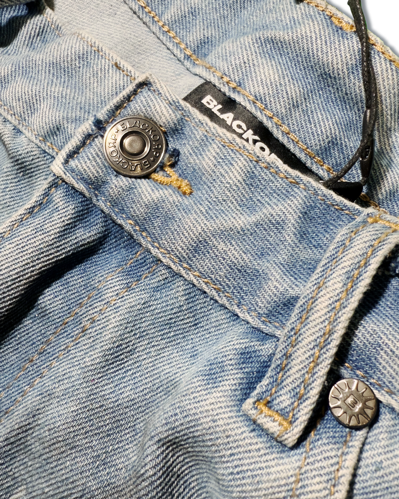 Dirty light blue baggy jean