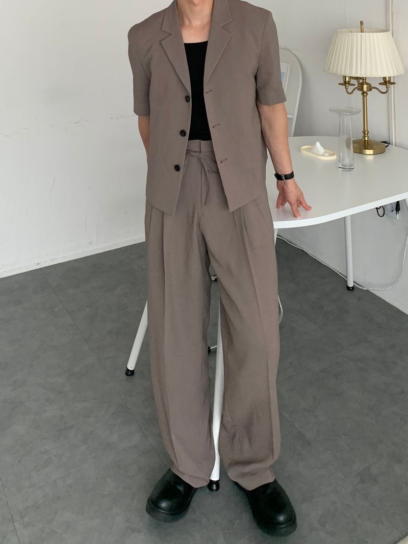 Mensfloor(メンズフロア)の「String Two-tuck Summer Slacks(Pants)」