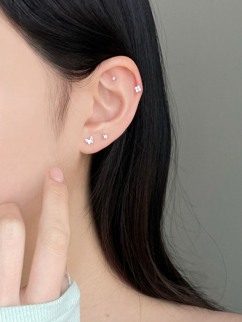 [5 set] mini flower butterfly piercing set