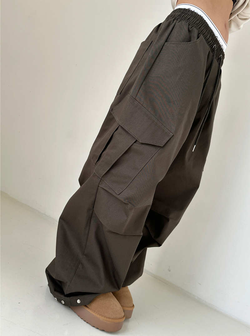 BUTTON CHANGE JOGGER + WIDE🤍🖤🤎 - 3 COLORS