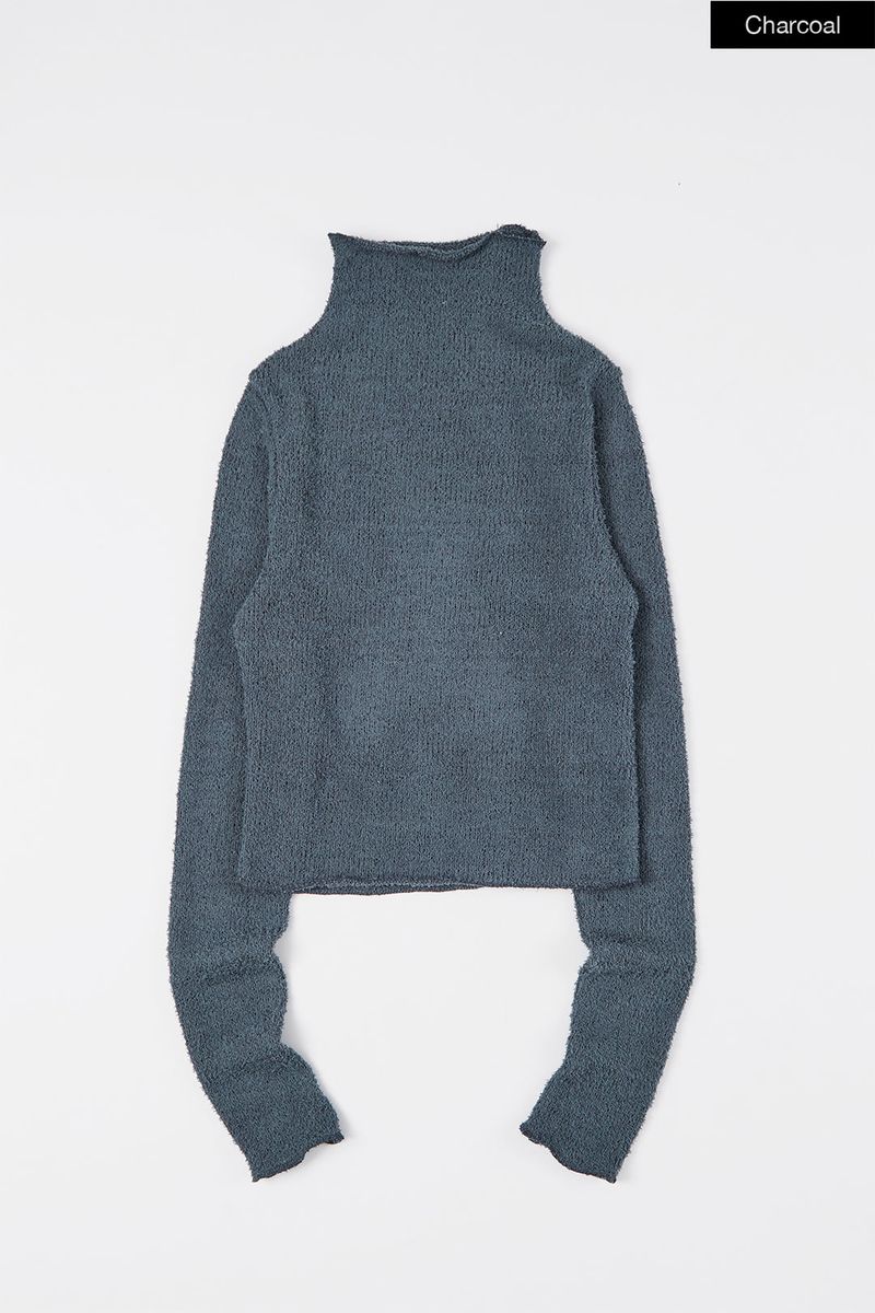 Mila fuzzy knit turtleneck top