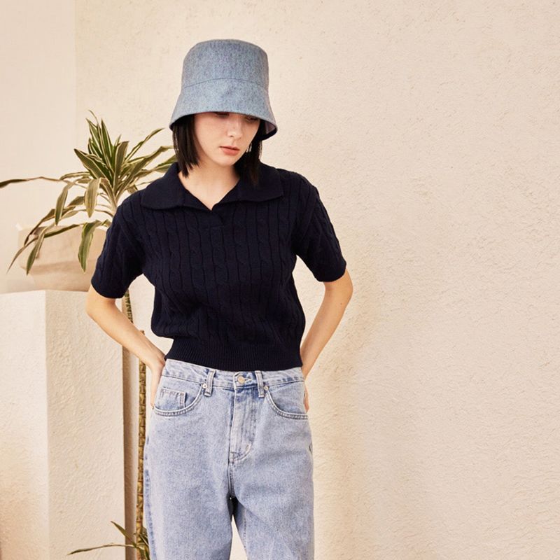 VA Square Drop Overfit Bucket Hat / Ash Blue