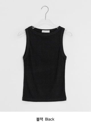 Royan Color Round Ribbed Sleeveless