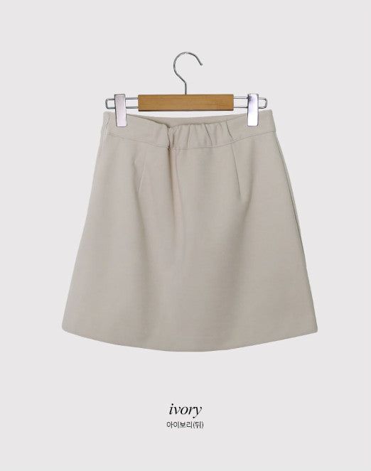 Daily Pintuck Wool Mini Skirt (2color)