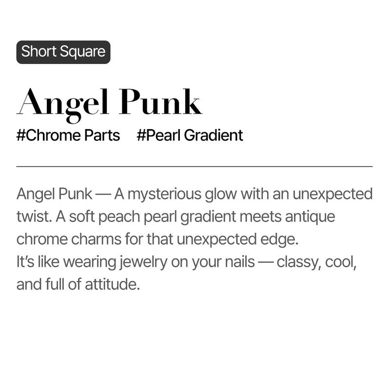 MUZMAK Reusable Nail Tip Angel Punk(Short Square)