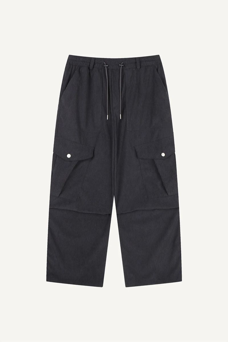 Corduroy big pocket cargo pants