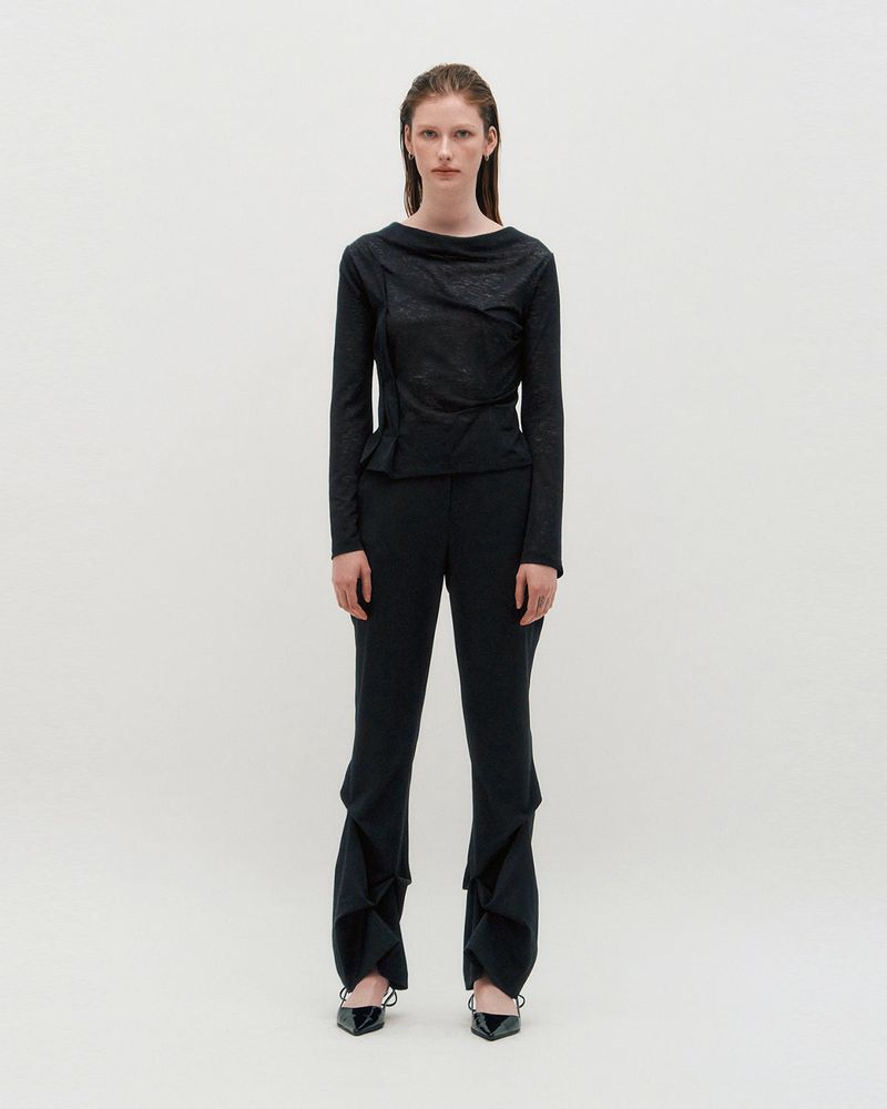DOZI - Slim Trousers _ Black