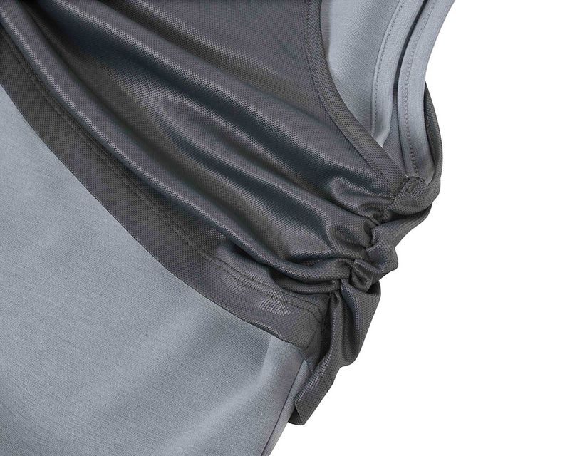 Chain Link Layered Top _ Grey