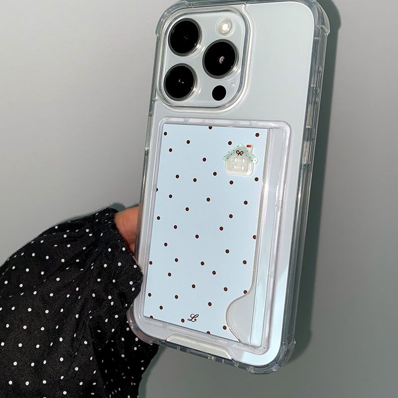 [MADE] RIBBON COTTAGE PHONE CASE MINT (clear pocket)