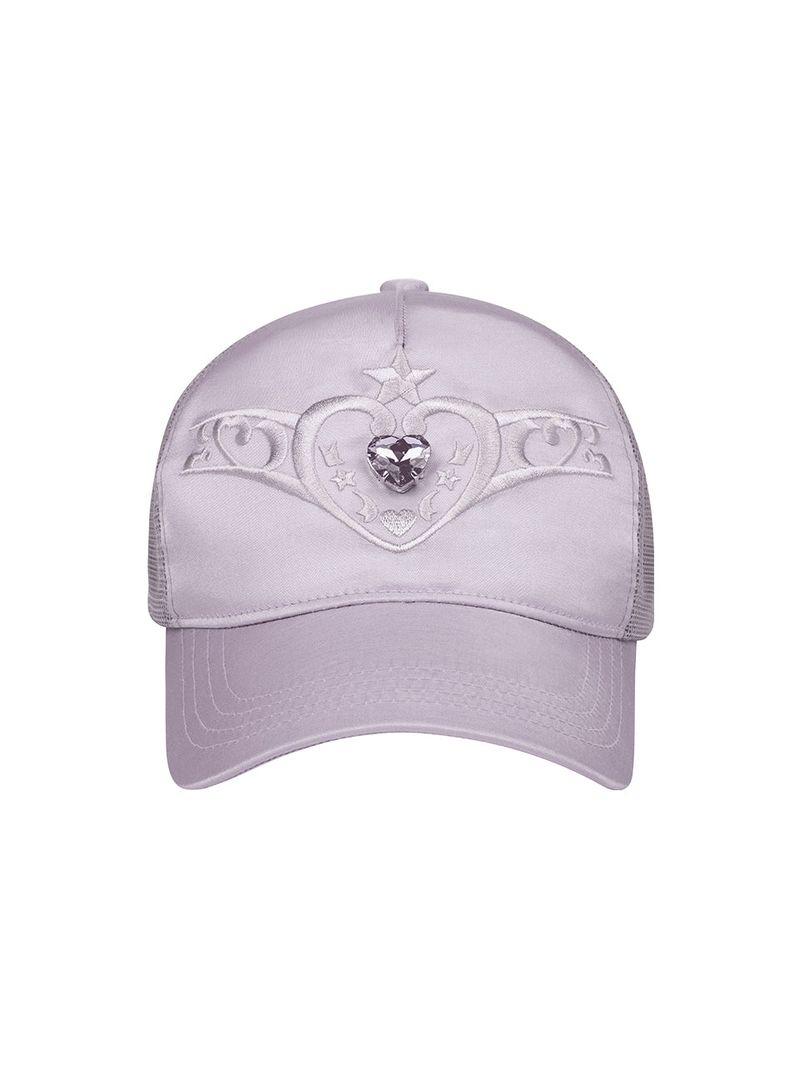 MUUN（ムーン）の「ジュエル ティアラ メッシュキャップ (Satin Purple)（帽子）」