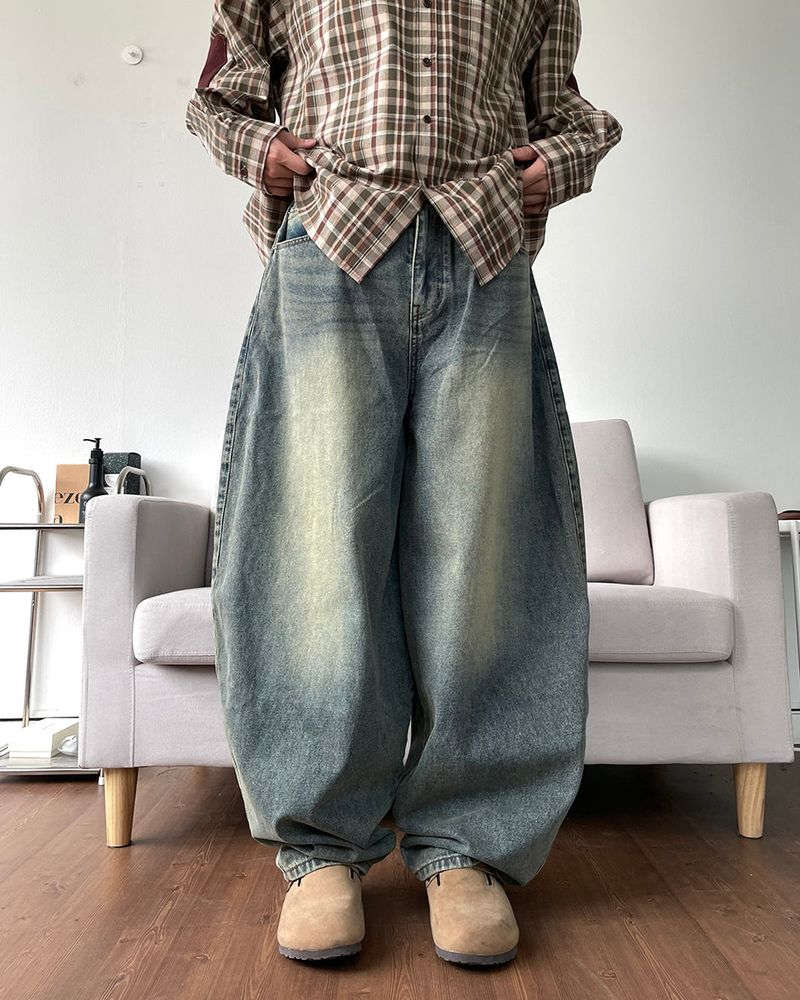 IDF（アイディーエフ）の「ティーンウォッシングバルーンデニムパンツ（パンツ）」