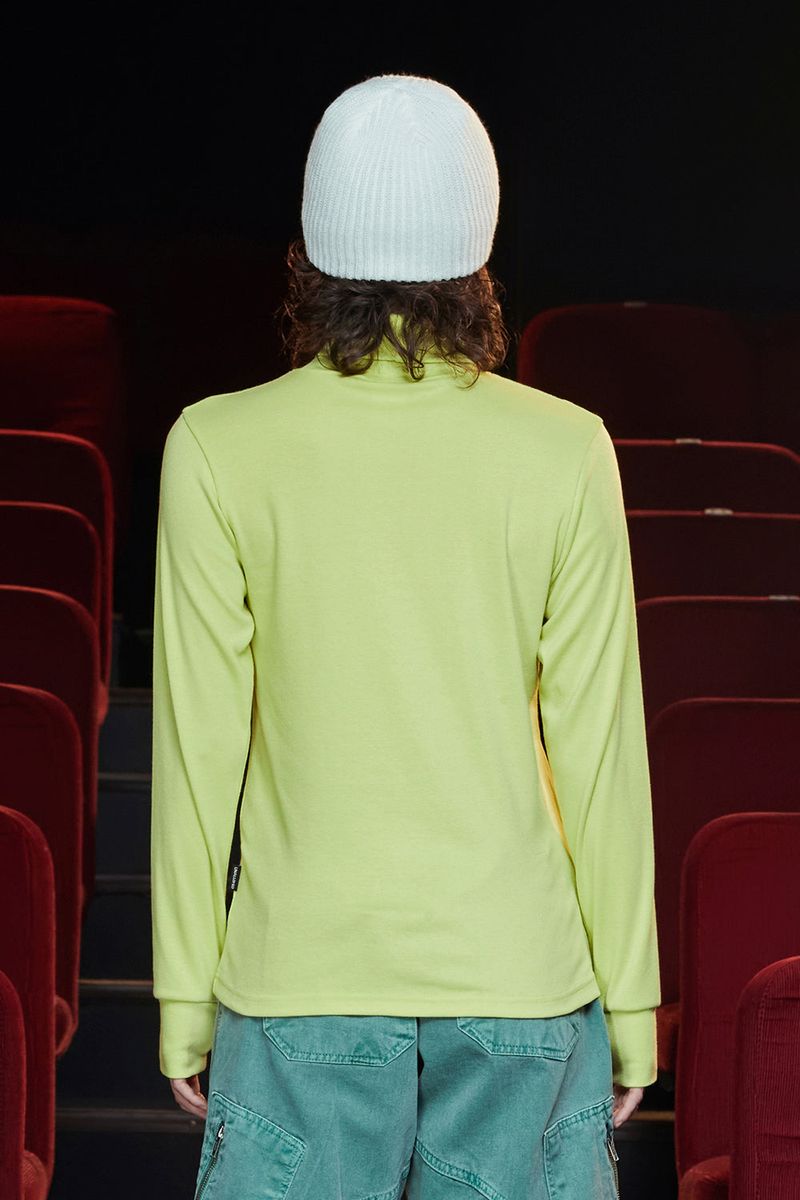 TURTLENECK KNIT T SHIRT / LIME