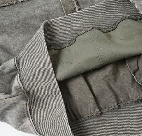 Jade Washed Panel Hood Jumper
