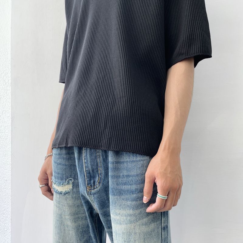 Textured Rib Short Sleeve Tee