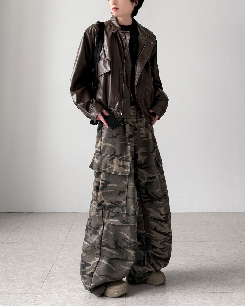 Fiora Crop Leather Jacket