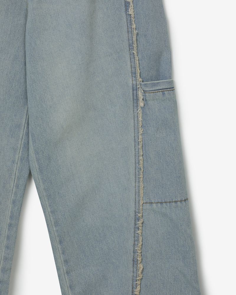 Diagonal fringe denim [ light blue ]