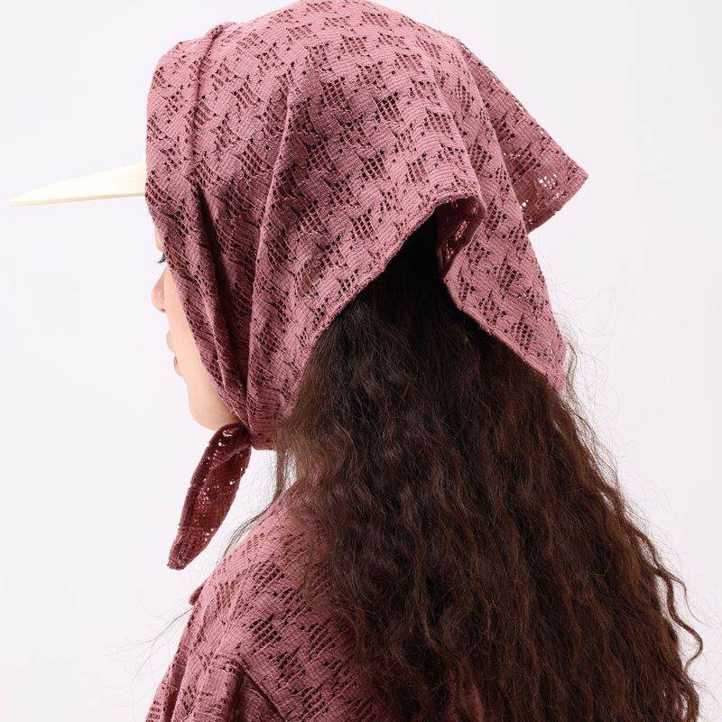 F8KE CHEMICAL CLUB（フェイクケミカルクラブ）の「インディピンクニットバンダナ（ヘアアクセサリー）」