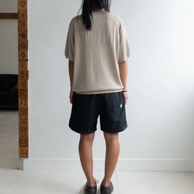 Totem short sleeve knit / Ecru