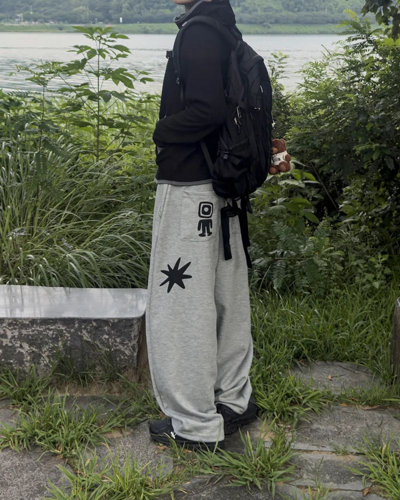 Nuve Art Graphic Wide Sweatpants
