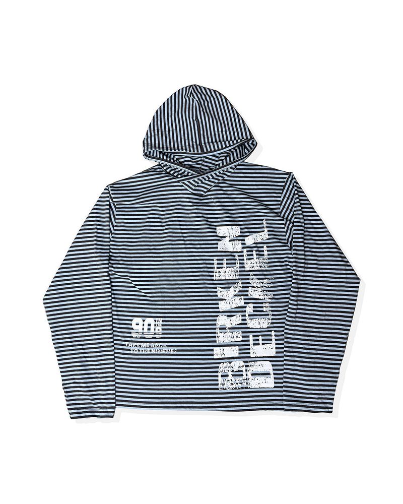 River Fingerhole Stripe Hoodie