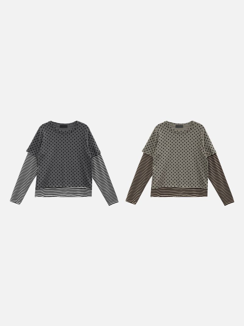 Mocha Dot Layered T-Shirt (2c)