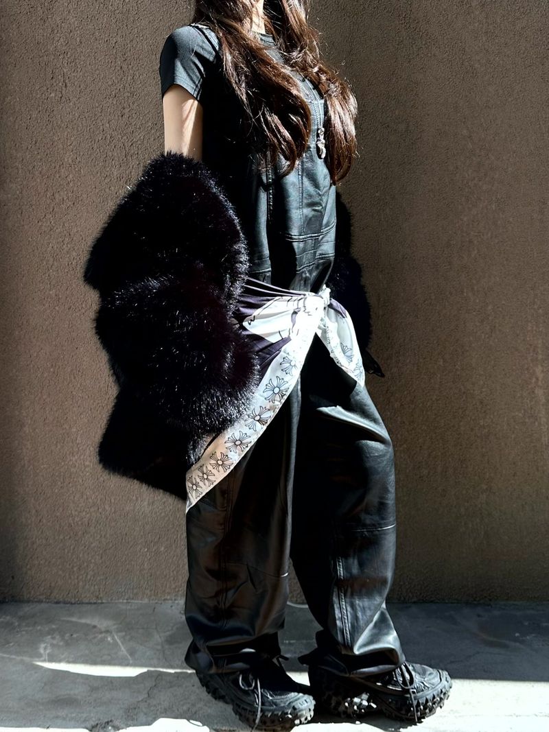 Leather overalls