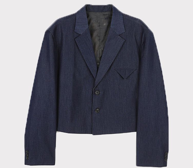 Youth Fine Denim Crop Jacket (2color)